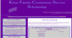 Desktop Screenshot of klinefamilyscholarship.org