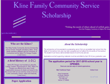 Tablet Screenshot of klinefamilyscholarship.org